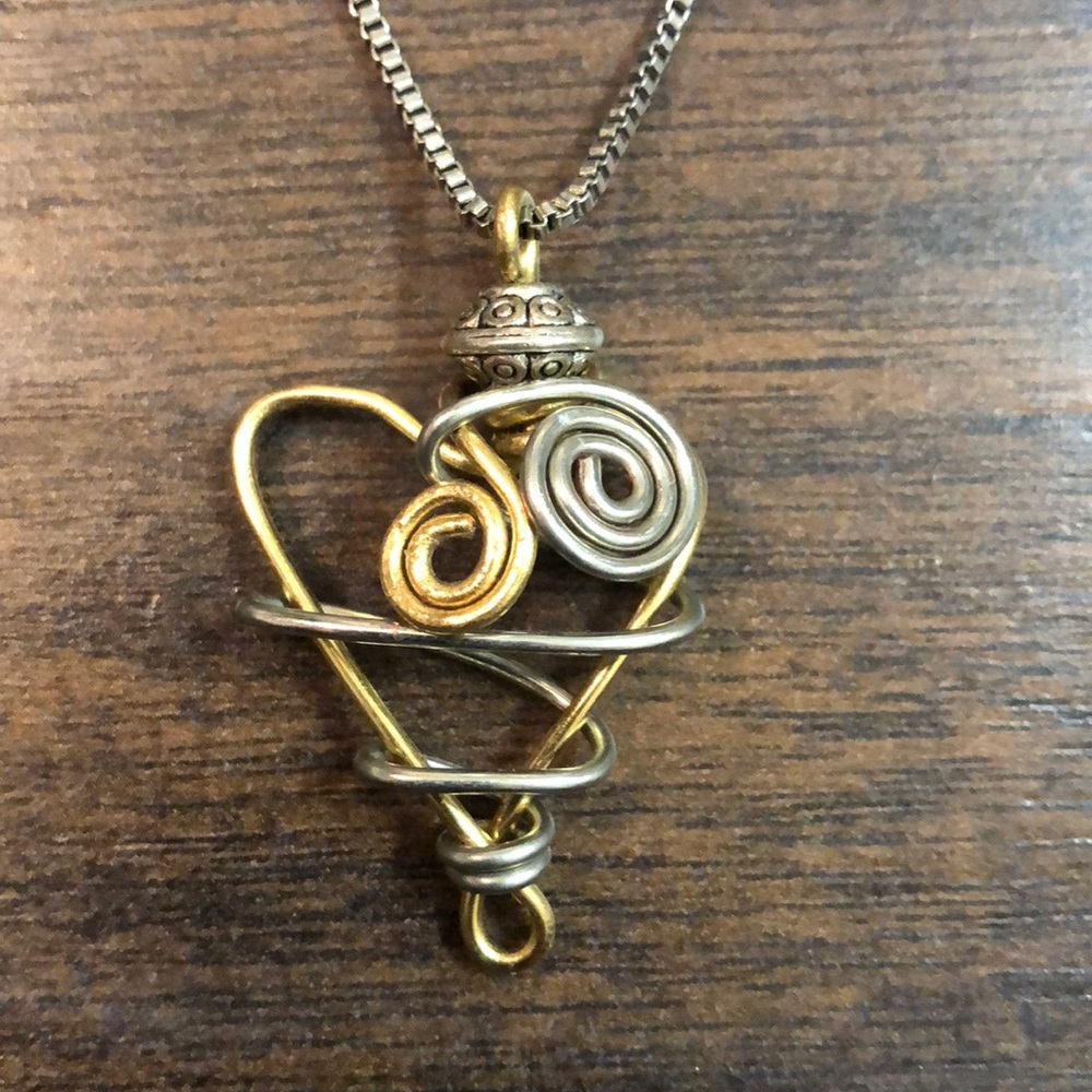 Handmade heart necklace